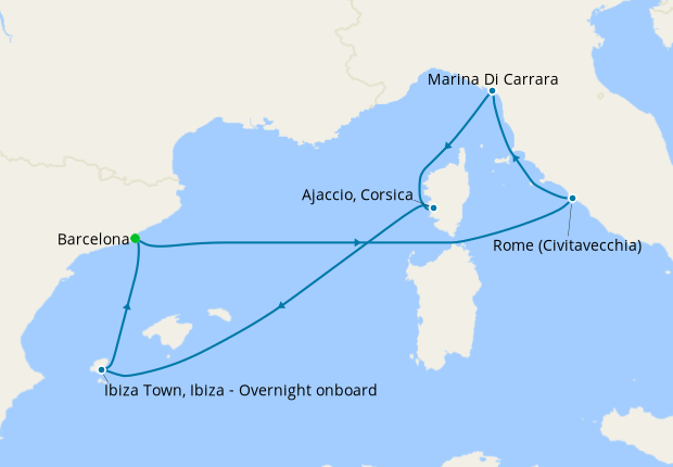 Cruise Itinerary Map
