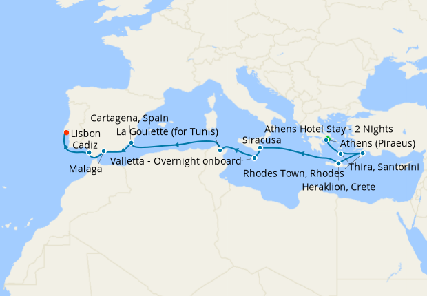 Cruise Itinerary Map