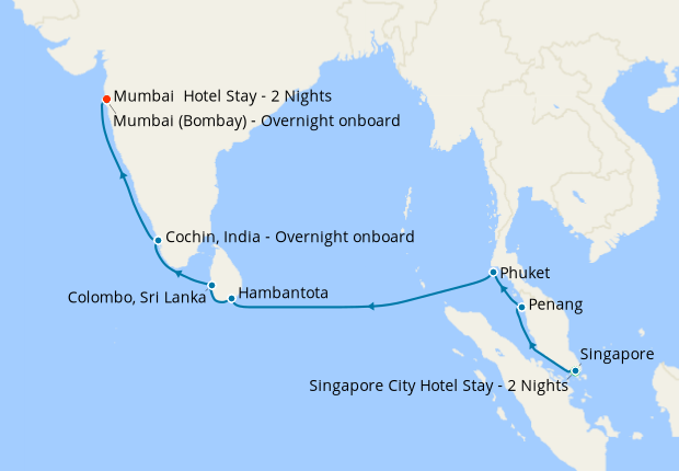 Cruise Itinerary Map