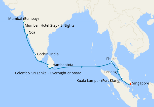 Cruise Itinerary Map