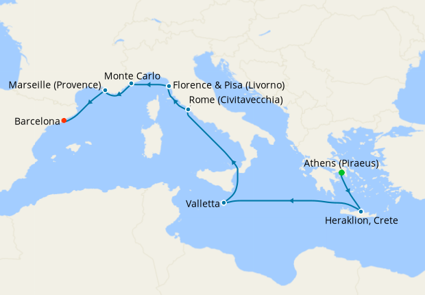 Cruise Itinerary Map