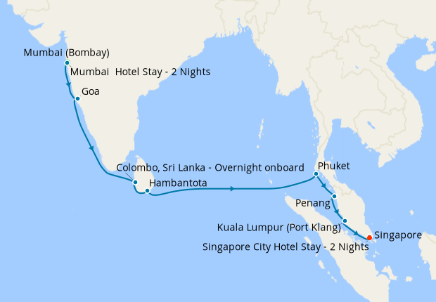 Cruise Itinerary Map