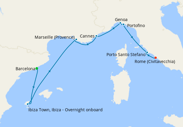 Cruise Itinerary Map
