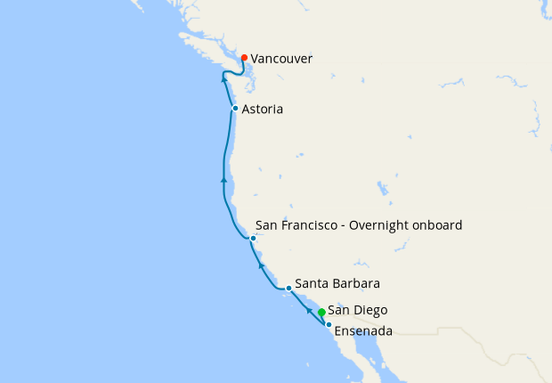 Cruise Itinerary Map
