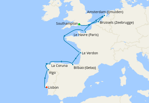 Cruise Itinerary Map