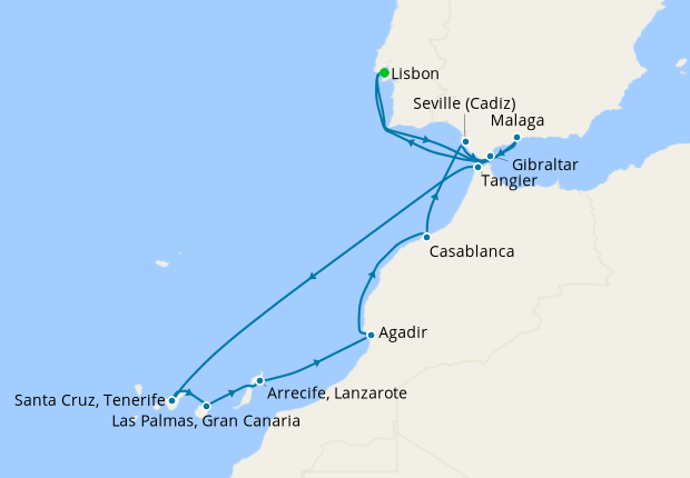 Cruise Itinerary Map