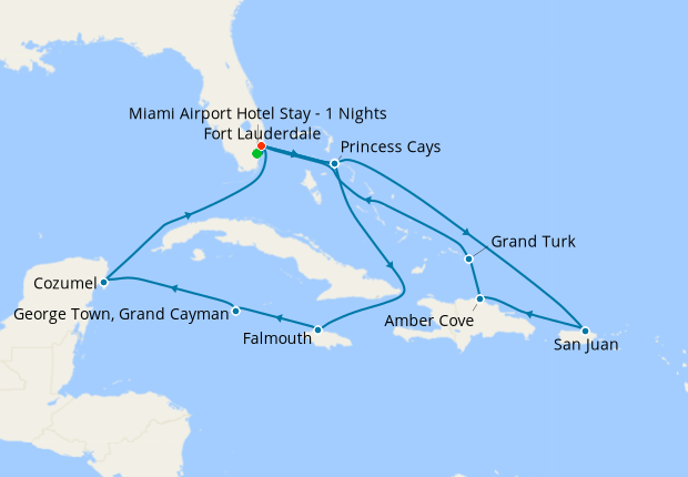 Eastern & Western Caribbean Adventurer From Ft. Lauderdale With 1nt ...