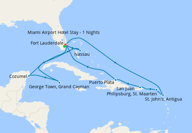 Cruise Itinerary Map