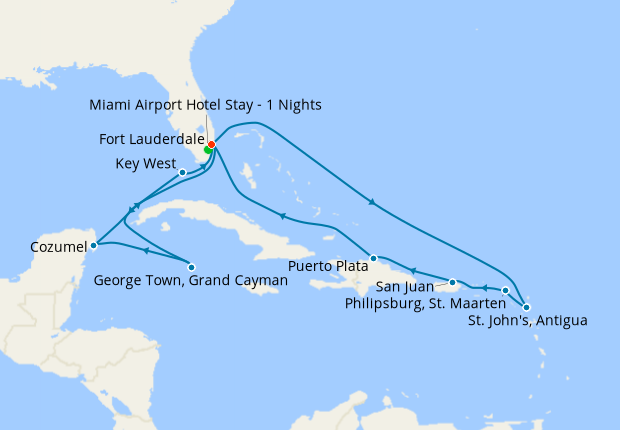 Cruise Itinerary Map