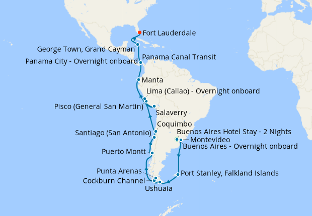 Cruise Itinerary Map