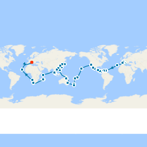 World Cruise from Rome with Stay