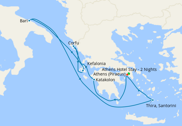 Map of the cruise