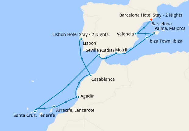 Cruise Itinerary Map