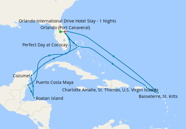 Cruise Itinerary Map