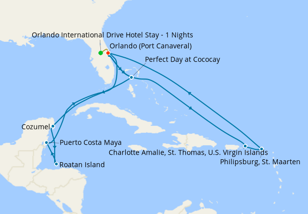 Cruise Itinerary Map