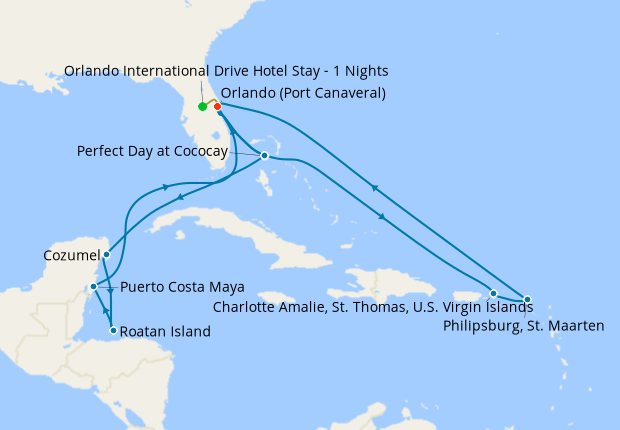 Cruise Itinerary Map
