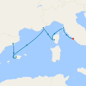 Palma, Cannes & Florence from Barcelona with Stay