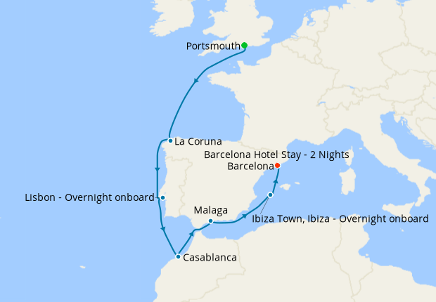 Cruise Itinerary Map