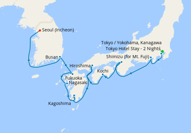 Cruise Itinerary Map