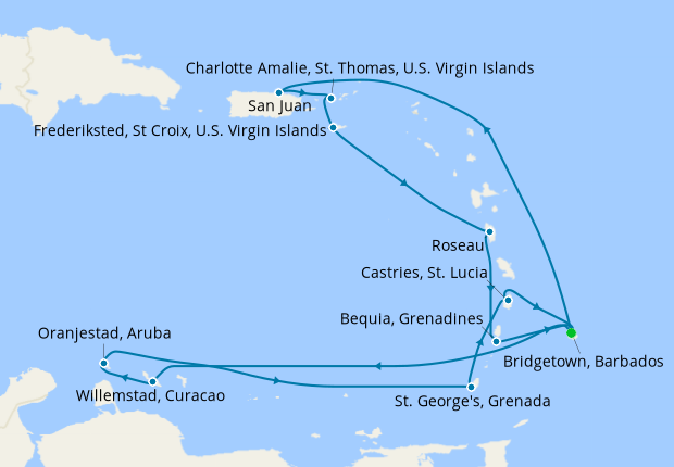 Cruise Itinerary Map