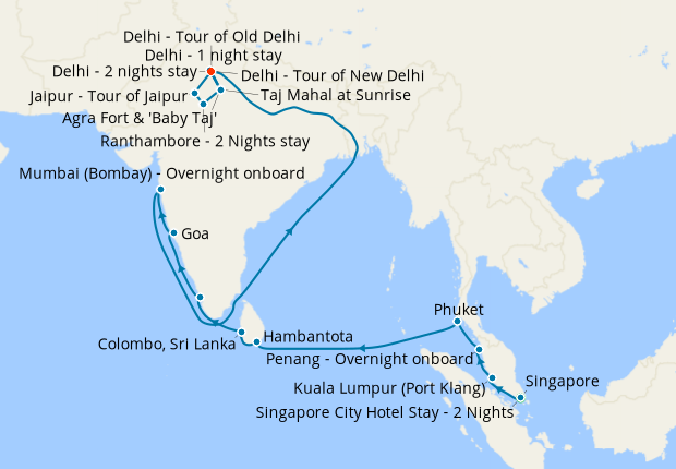Cruise Itinerary Map