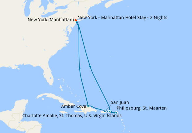 Cruise Itinerary Map
