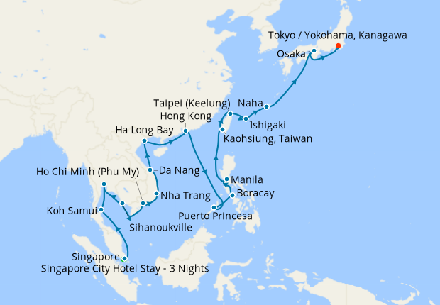 Cruise Itinerary Map