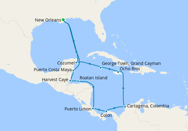 Cruise Itinerary Map