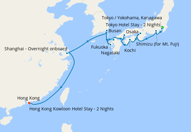 Cruise Itinerary Map