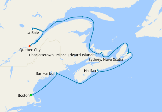 Cruise Itinerary Map