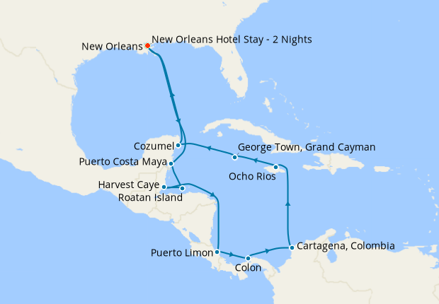 Cruise Itinerary Map