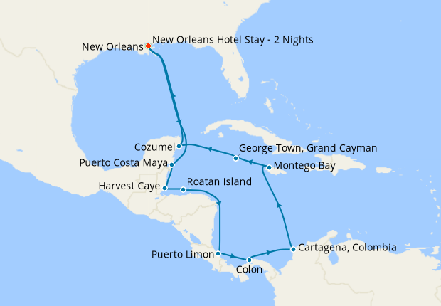 Cruise Itinerary Map