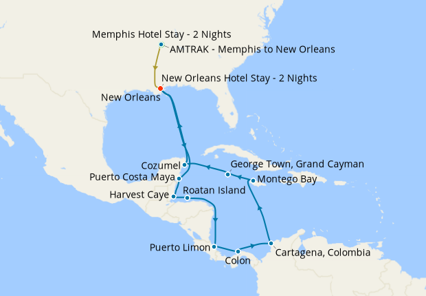 Cruise Itinerary Map