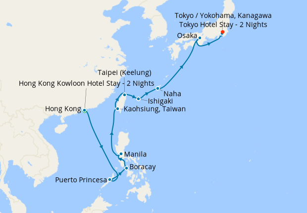 Cruise Itinerary Map