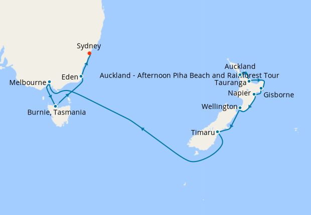 Cruise Itinerary Map