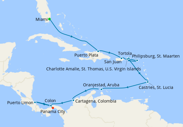 Cruise Itinerary Map