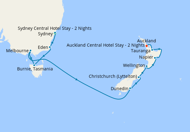 Cruise Itinerary Map