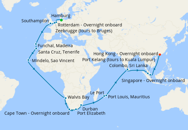 Cruise Itinerary Map