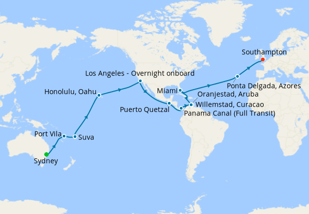 Cruise Itinerary Map