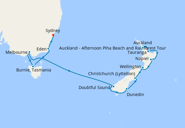 Cruise Itinerary Map