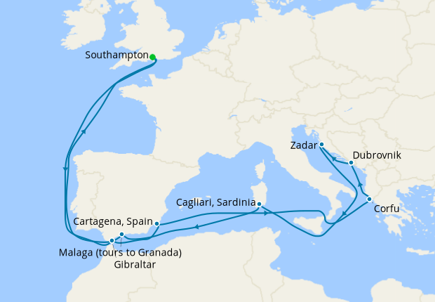 Cruise Itinerary Map