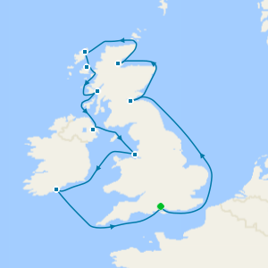 British Isles from Southampton