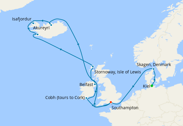 Cruise Itinerary Map