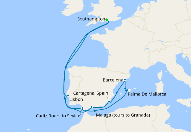 Cruise Itinerary Map