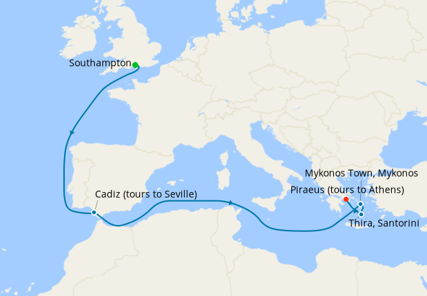 Cruise Itinerary Map