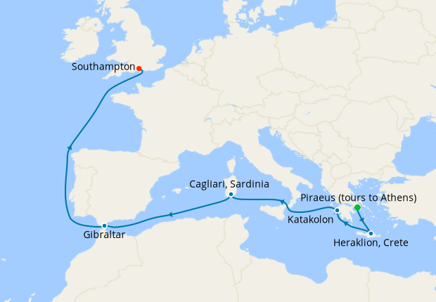 Cruise Itinerary Map