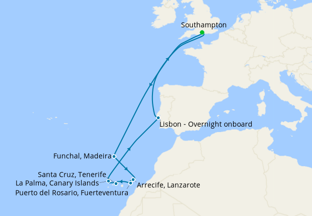 Cruise Itinerary Map
