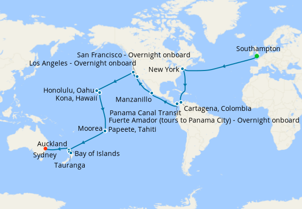 Cruise Itinerary Map