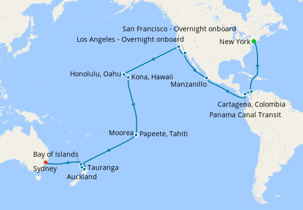 Cruise Itinerary Map