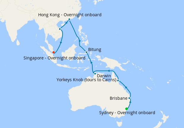 Cruise Itinerary Map
